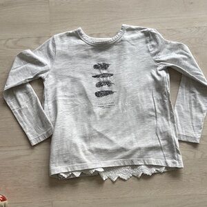 Zara Light Gray Long Sleeve Kids Tee